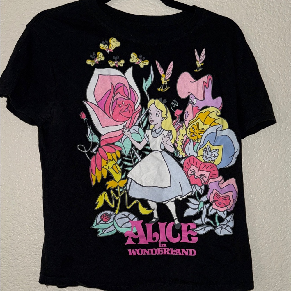 Alice in Wonderland Graphic Tee - Black